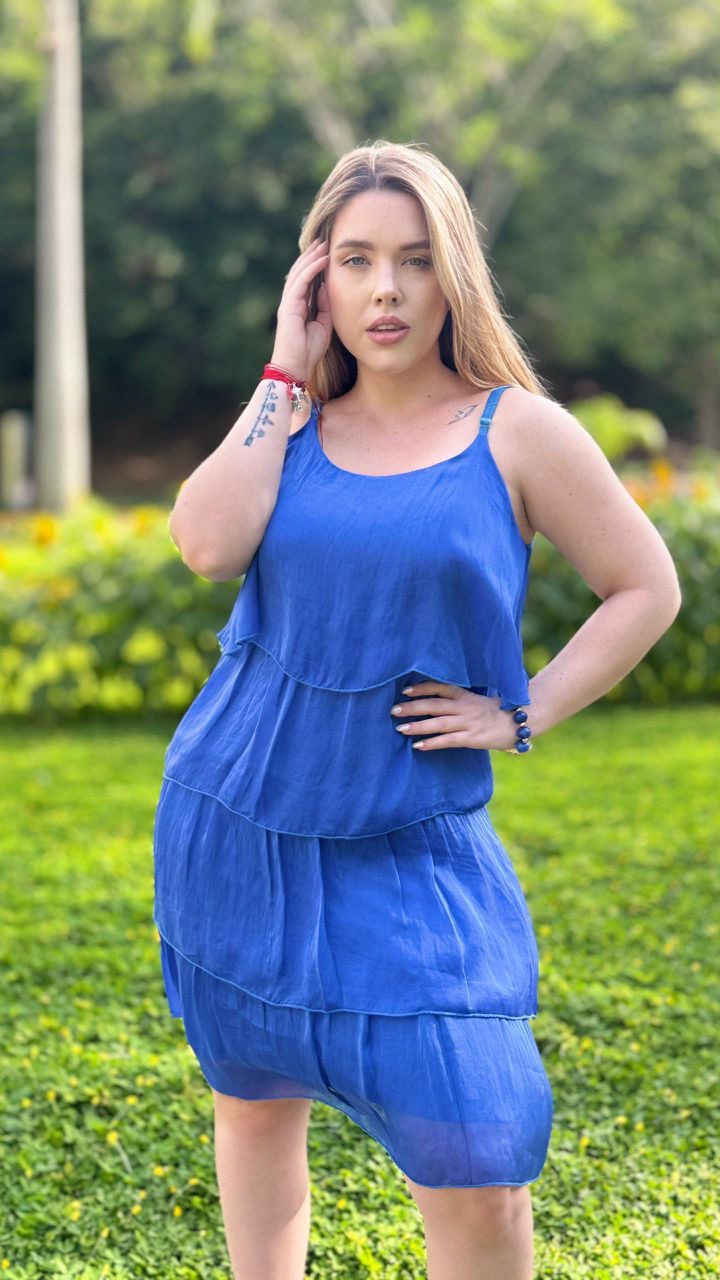 Vestidos con tiras cortos de volados