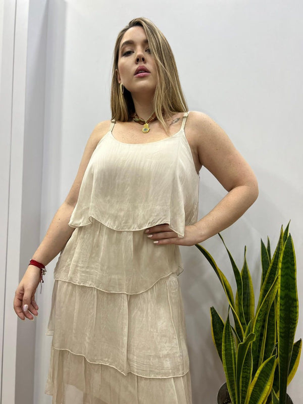 Vestidos con tiras cortos de volados