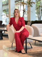 Jumpsuit de Lentejuelas Roja