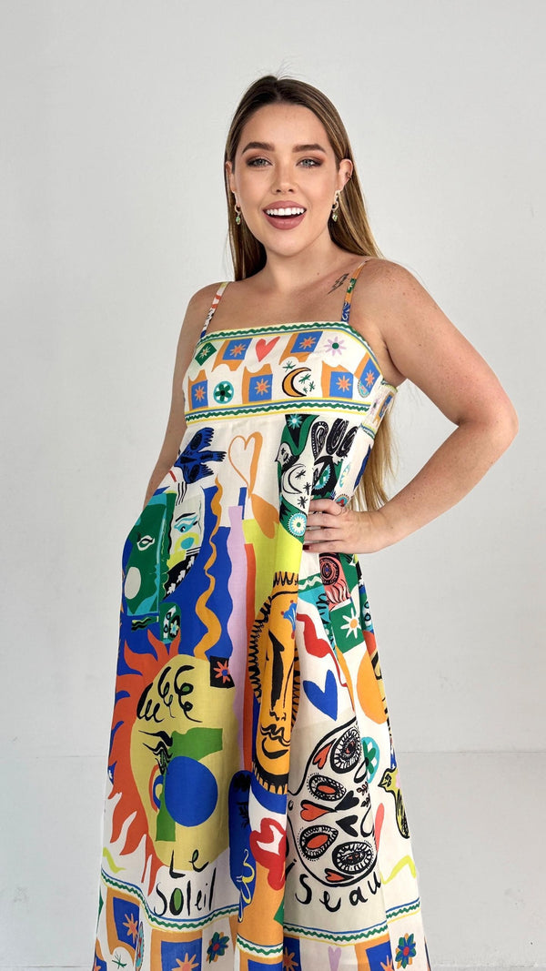 Vestido color summer estampado