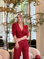 Jumpsuit de Lentejuelas Roja