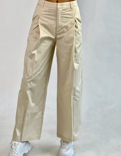 Conjunto de pantalon con corset en beige GALITA