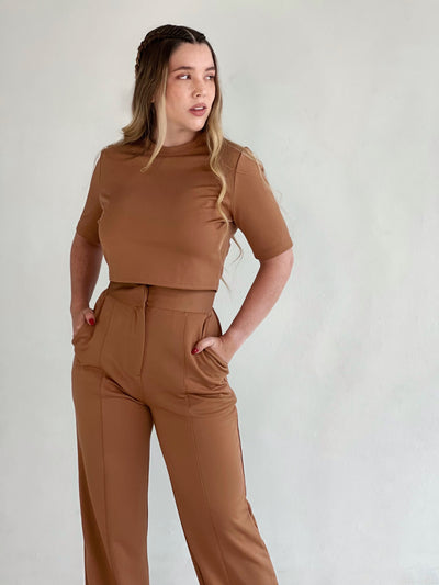 Conjunto de pantalon y franela color Mocca RIVIR