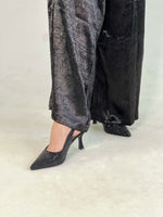 Conjunto de pantalon de seda Negro