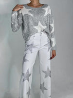 Pantalon de jean blanco con estrellas