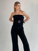 Conjunto de pantalon y croptop negro