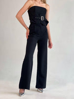 Conjunto de pantalon y croptop negro