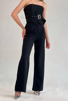 Conjunto de pantalon y croptop negro