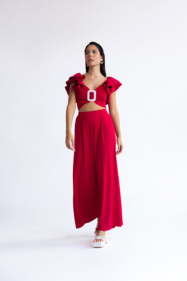 Pantalon en rojo