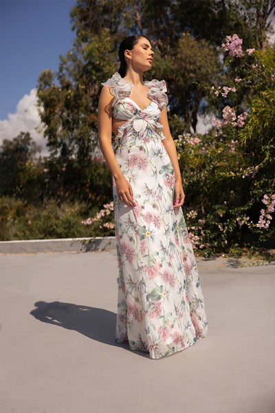 Vestido de flores vaporoso ROSE VELVET