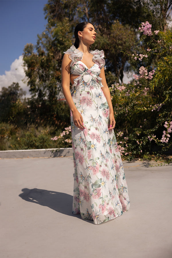 Vestido de flores vaporoso