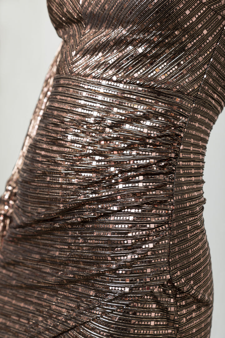 Vestido Metallic Gold