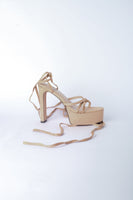 Sandalias Trenzadas estilo Romano en Gamuza Beige