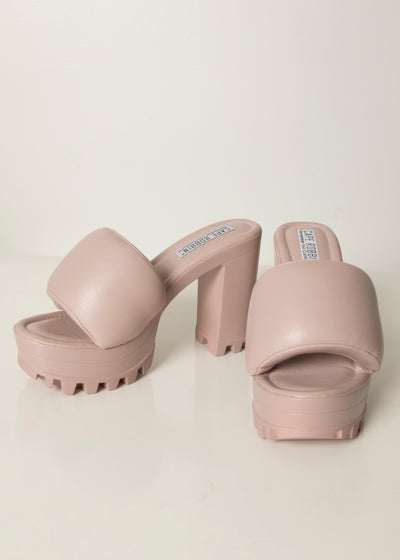 Tacones Rosado cape robbin con suela de tractor CAPE ROBBIN