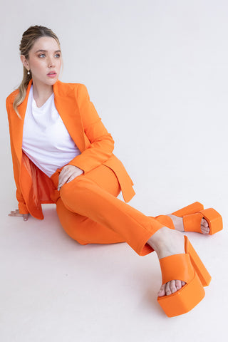 Pantalón Corte Clásico Naranja