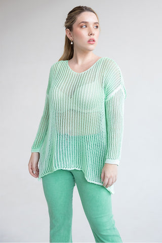 Jersey Tejido Verde Pastel