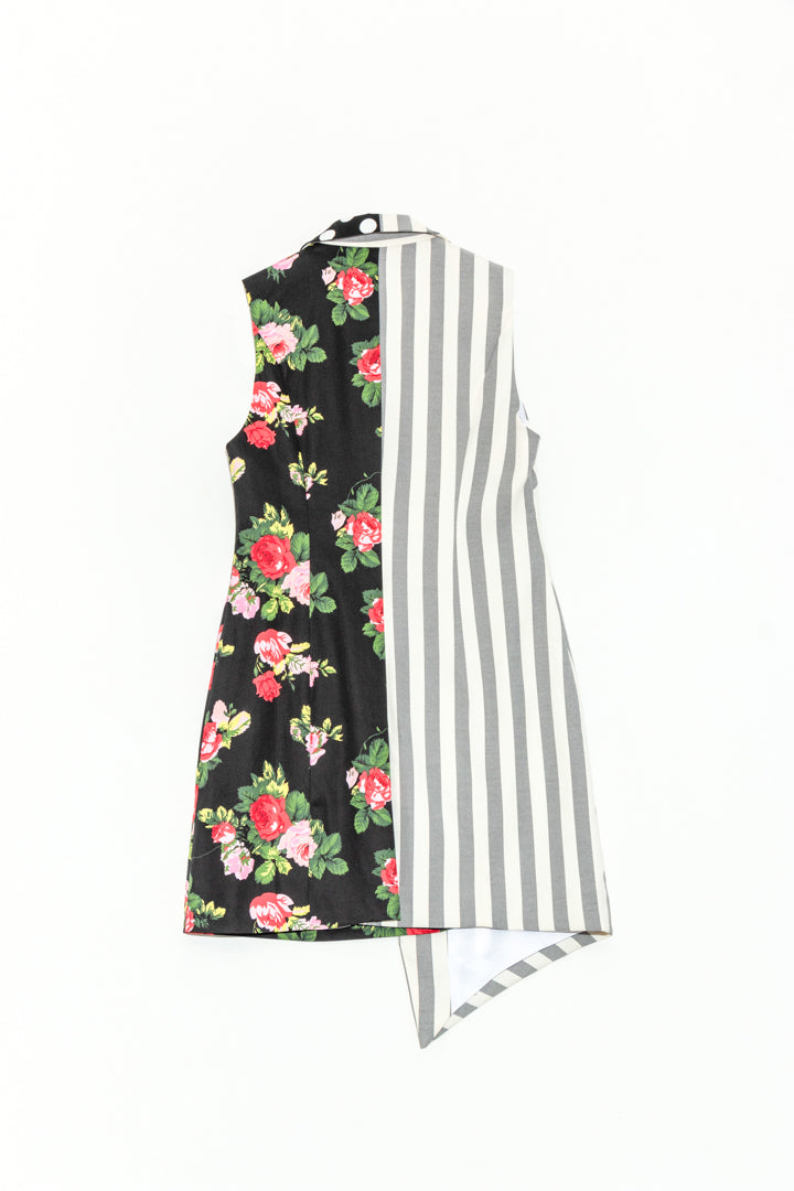 Vestido Blazer Asymmetrical Patchwork