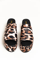 Sandalia Plataforma Plana Animal Print