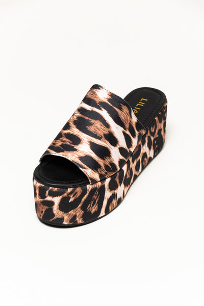 Sandalia Plataforma Plana Animal Print LILIANA