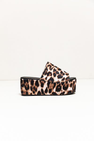 Sandalia Plataforma Plana Animal Print LILIANA