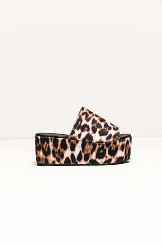 Sandalia Plataforma Plana Animal Print