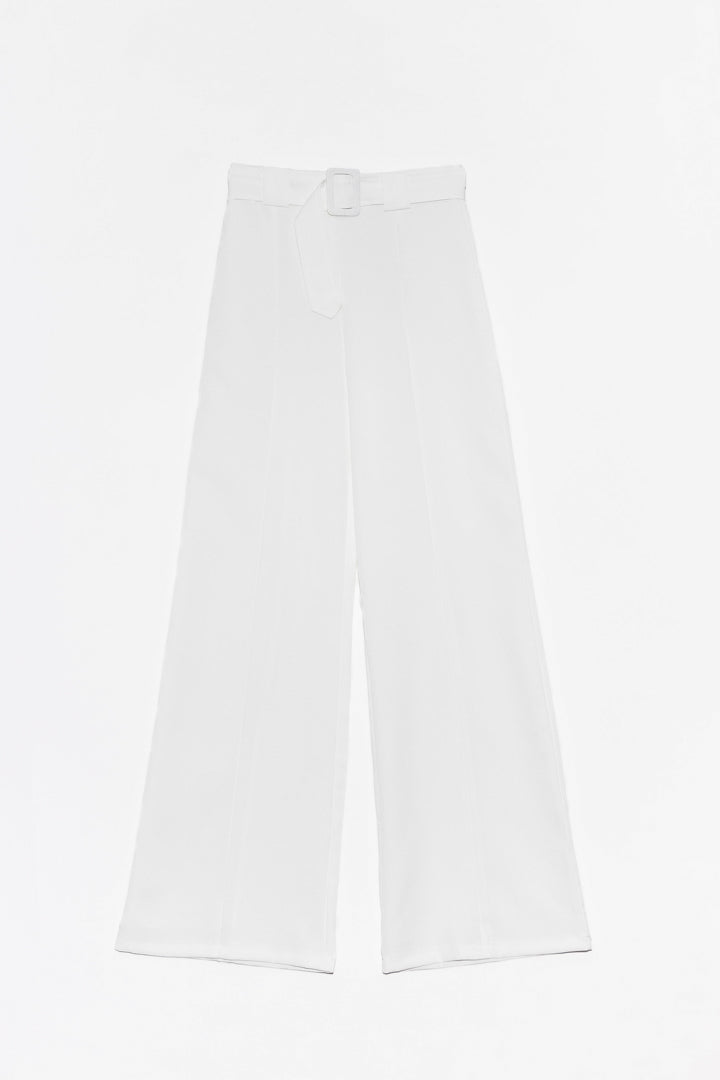 Pantalón High Cut Pata de Elefante con Cinturón